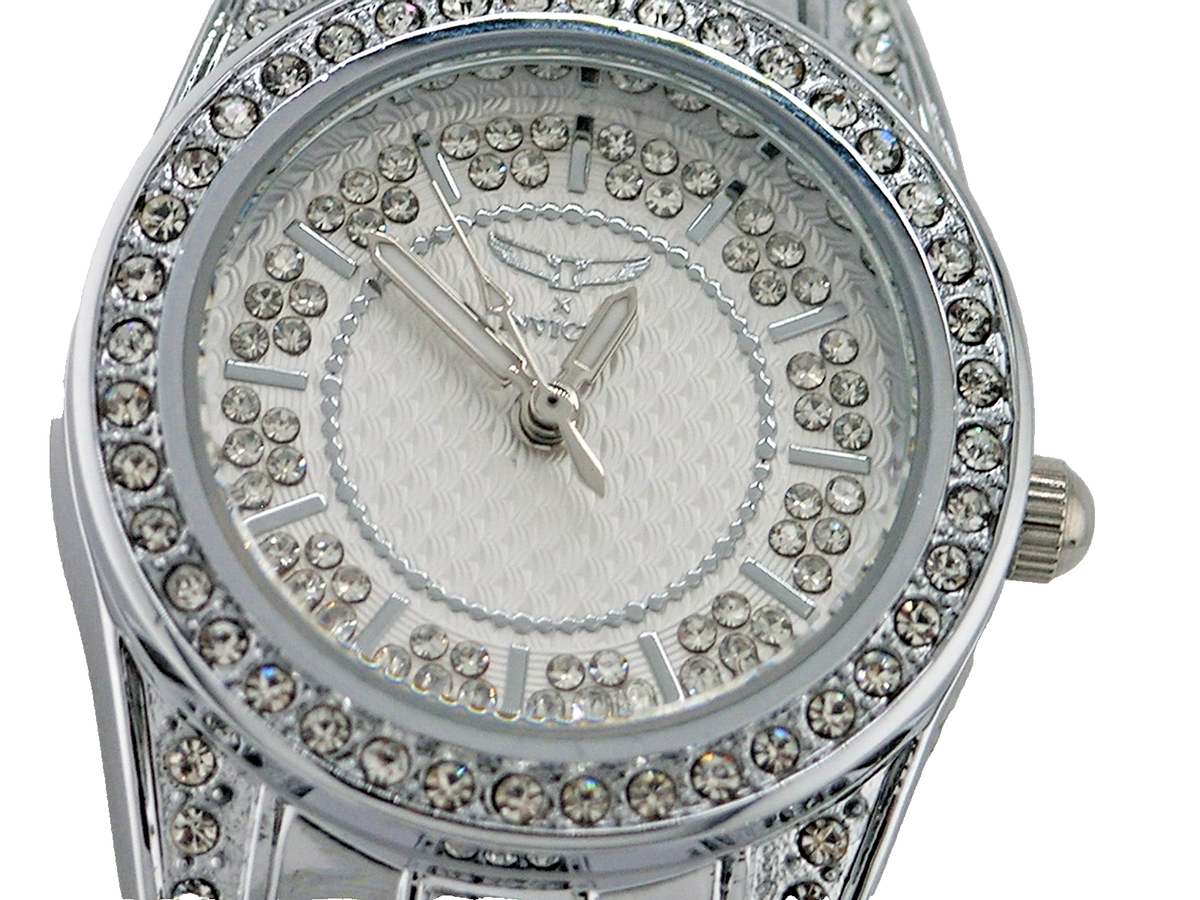 69062 Invicta Wildflower I Crystals Stainless Steel 32mm Womens Watch 69062 Wildflower Silver Tone Steel Womens Watch Crystal Dial  main image 3