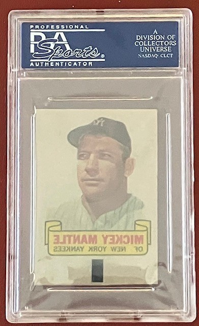 1966 TOPPS RUB-OFFS MICKEY MANTLE- PSA view 2