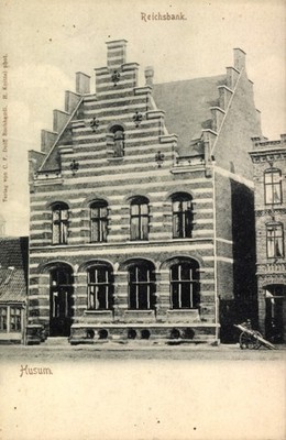 Ak Husum in Nordfriesland, Reichsbank - 11539317