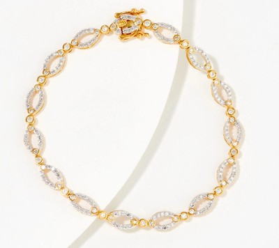 Affinity Diamonds 1.25ct tw Oval Link Bracelet, 7-1/4''
