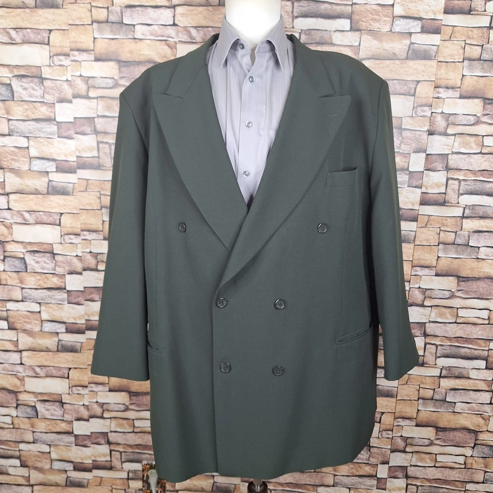 Traje Falcone 2 Piezas Hombre 56L 48X31 Verde VL Doble Pecho Foto 2 de 4