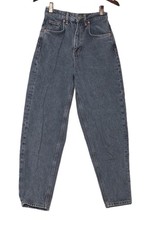 ZARA Barrel Jeans Baggy Balloon Ankle Denim Size 0 Acid Wash High Rise Festival