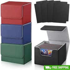 Magnetic Closure TCG Deck Box Set 4 pcs Waterproof Trading Card Holder New