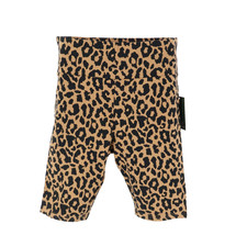 Wild Fable Athleisure Biker Shorts Womens Size M Brown Leopard Print Stretch NEW