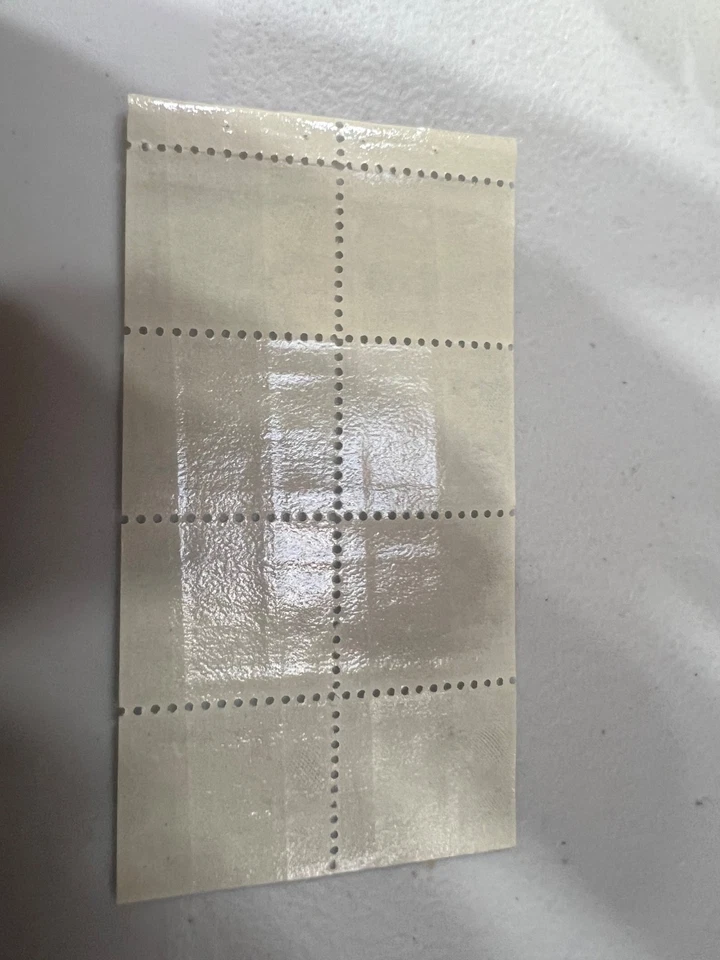 Jefferson 1 Cent Stamp Block of 8 clue unused - Image 2 of 2