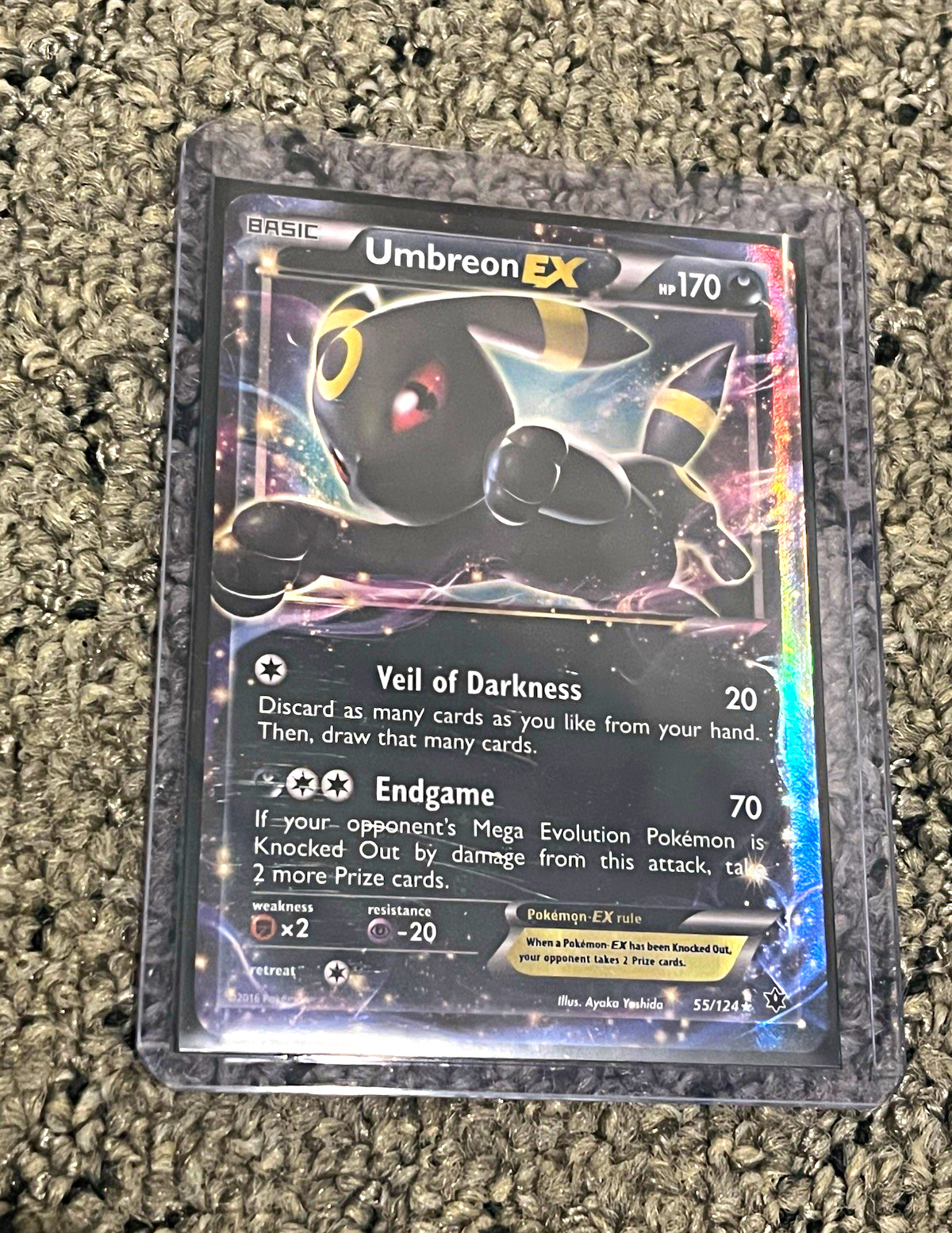 The Pokémon Company Umbreon EX 55/124 XY Ultra Rare Holo 2016 English 170 HP