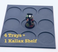 4x Kallax Miniature Display Trays 50mm Hold 36 Models Shelf Storage