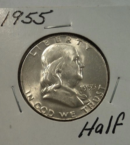 1955 Ben Franklin Silver Half Dollar Uncirculated