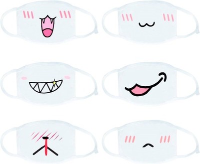 Xshelley 6er Pack Mundmaske, Unisex Baumwolle Super Süß Mode Gesichtsmaske... 
