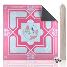 Mahjong Mat 31 31 Inch Non-Slip Noise 31.5 x x 0.08 inches, Pink