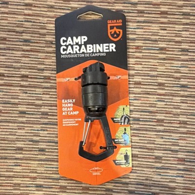 Gear Aid Camp Carabiner Black Swivel Attachment Holds Up to 25 lbs Model 80700