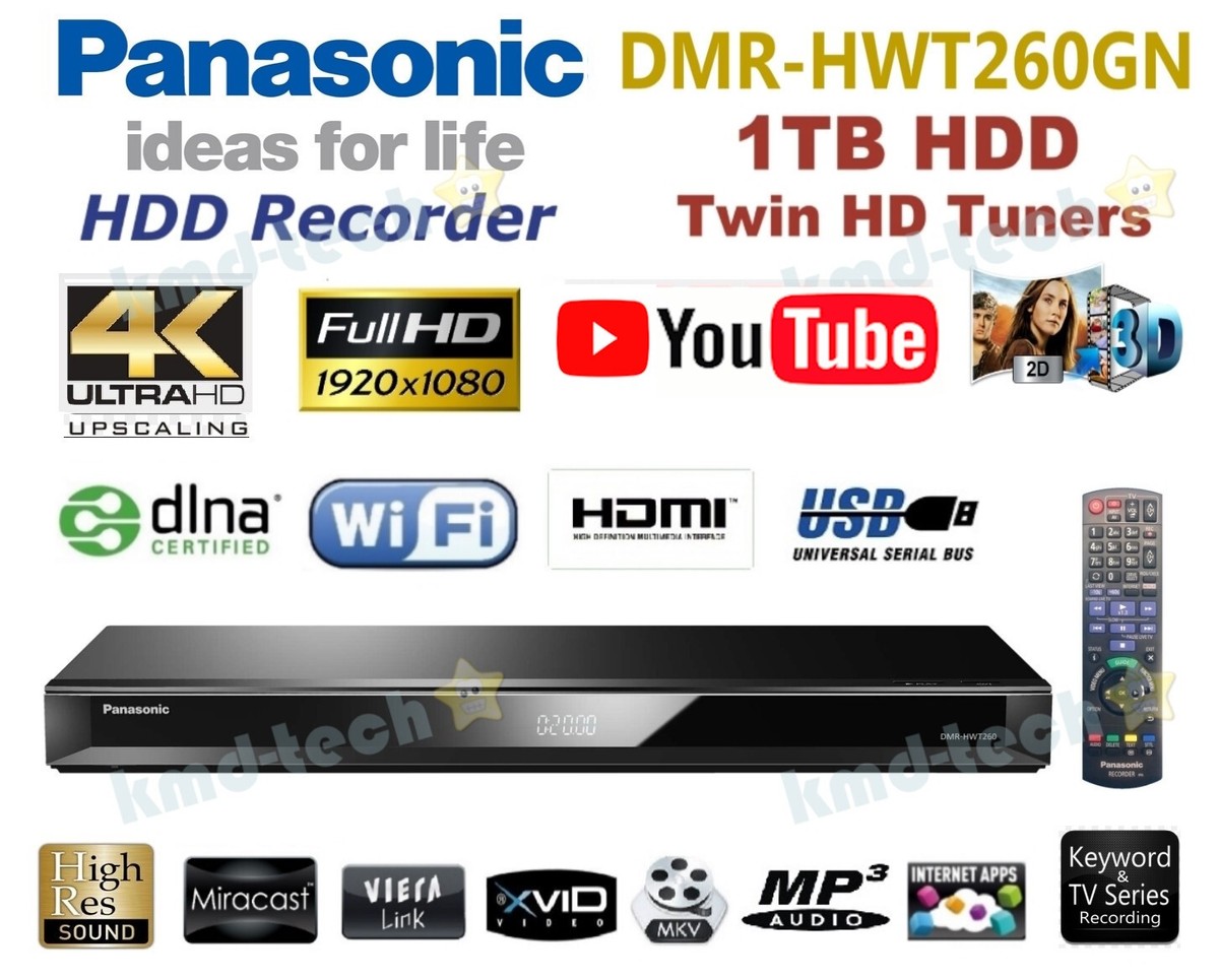 PANASONIC 4K UHD SMART NETWORK 1TB HDD RECORDER TWIN TUNER DMR