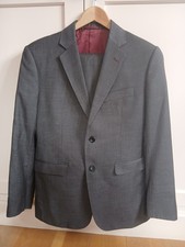Handmade in Hong Kong suit, single breasted double vent 38S, tapered trousers