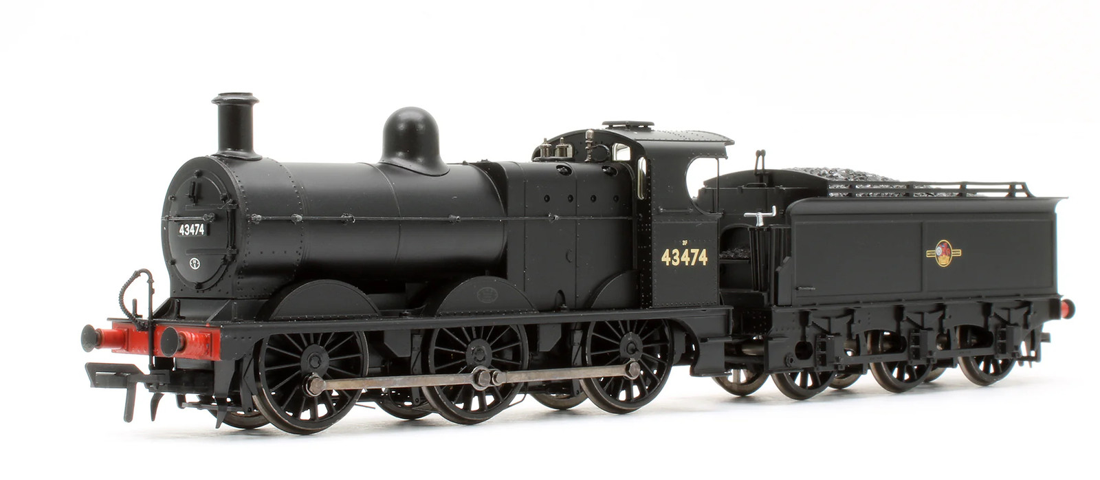 BACHMANN 'OO GAUGE' 31-625 BR BLACK LATE CREST CLASS 3F 43474 STEAM LOCOMOTIVE