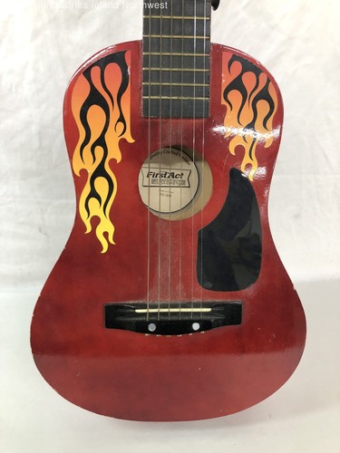 First Act Discovery Red Flame FG-128 Akustikgitarre Jugend Anfänger Reise Musik - Bild 2 von 11
