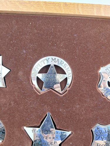Franklin Mint Sterling Silver Official Badges Great Western Lawmen - Picture 9 of 15