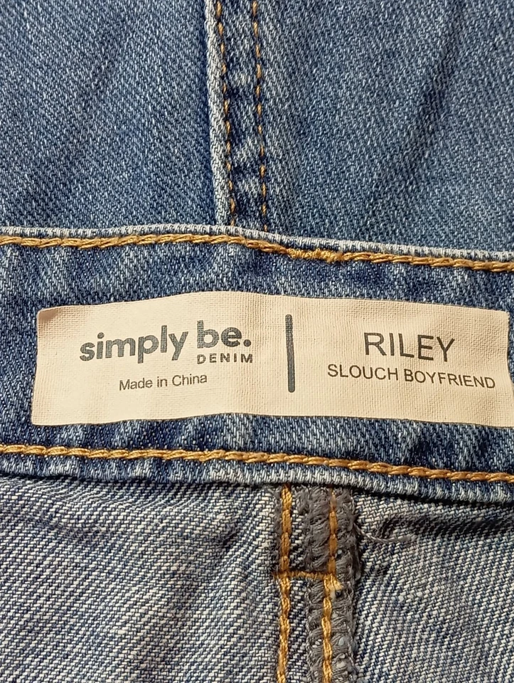 SIMPLY BE Vaquero boyfriend Mujeres Vaquero Talla EU 46 azul look casual - Imagen 4 de 4