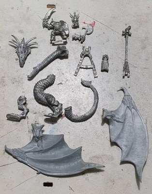 Warhammer Fantasy Orcs & Goblins Azhag the Slaughterer Wyvern Metal 1993 OOP