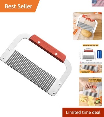 Multipurpose Wavy Crinkle Cutter - Sharp Stainless Steel Chopper for Veggies