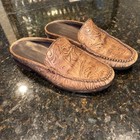 Well Loved Vintage Cole Haan Women’s Slides Mules Sz 7 Embossed Western Leather