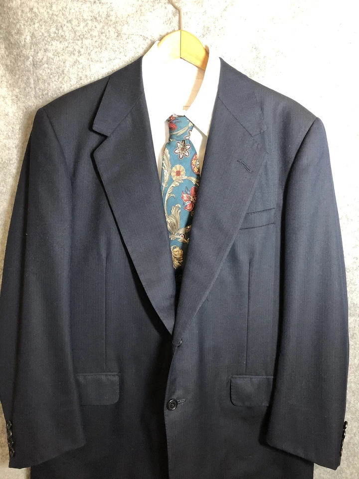 Oxxford одежды Blazer 44R черный супер 120 шерсти костюм пальто куртка карьера классический - Изображение 3 из 4