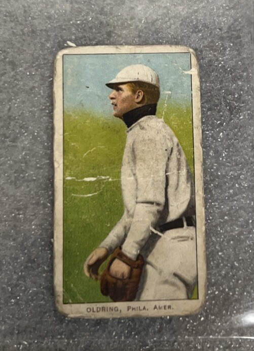 1909-11 T206 Rube Oldring FIELDING SWEET CAPORAL 150 Factory No. 30 back tobacco