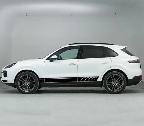2 PCS Graphic Vinyl Side Stripe Car Sticker For Porsche Cayenne Auto Door Decals - Picture 7 of 10