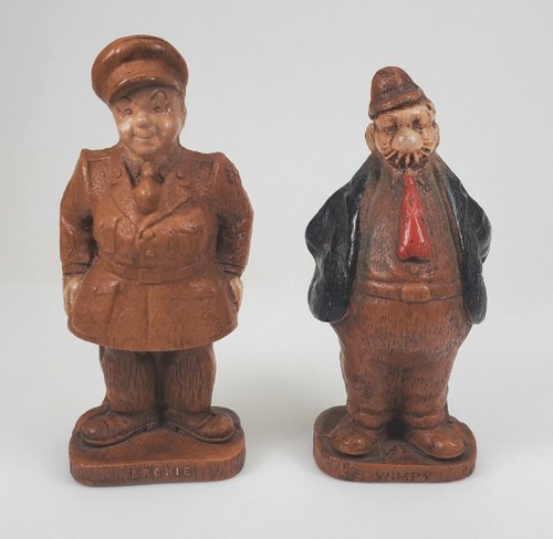 Vintage 1944 K.F.S. Pvt Archie and Wimpie Wood Figure Figurines - Picture 6 of 9