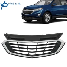 Fit For 2018-2020 Chevrolet Equinox Front Bumper Upper Grille Chrome Black Grill