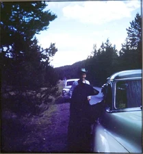 Beat & car - 1950s Stereo Realist Slide RBT remount #1067