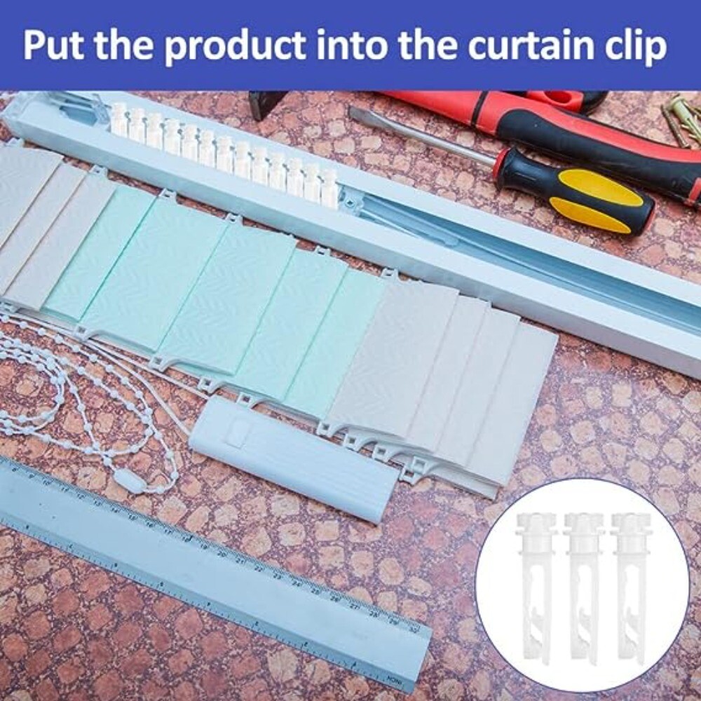 20 Pcs Practical Vertical Blind Repair Tabs POM Valance Clips Office | eBay