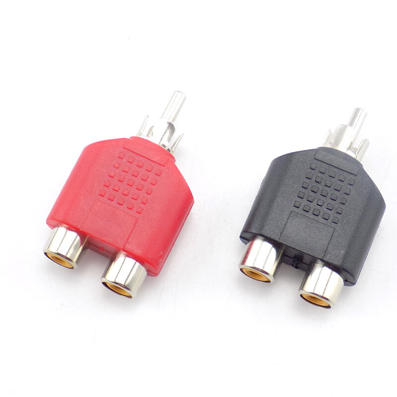 Adattatore Splitter RCA Y QDiShi 4 Pezzi – 2 Femmina A 1 Maschio Per Audio/video, Convertitore AV, Plug And Play
