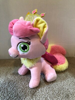 Disney Store Palace Pets Whisker Haven Rogue Belle Cat 12  Plush Pink Princess