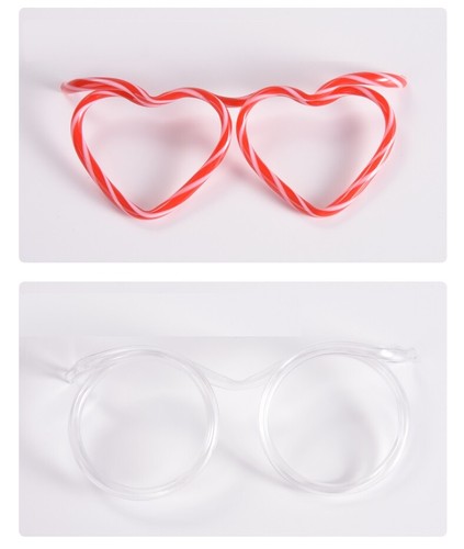 1x Straw Glasses Assorted Coloured Birthday Party Drinking For Gift - Picture 11 of 12