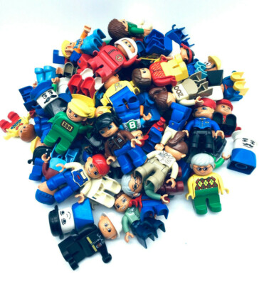 Lego  10 Duplo Figuren Zoo Feuerwehr Polizei Handwerker Schaffner (L1208)