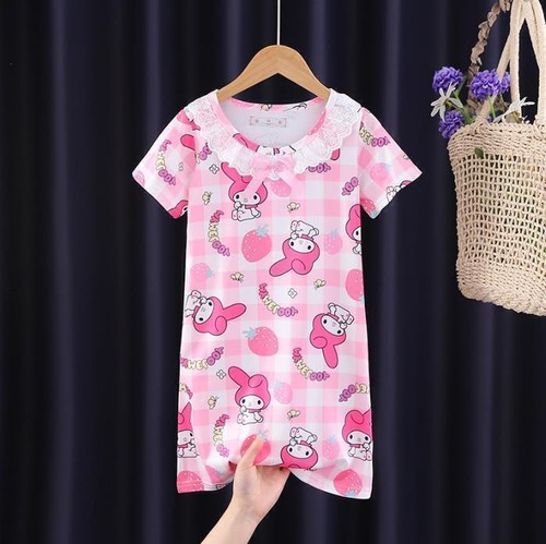 Kids Girls Cartoon Pajamas Pyjamas Set/Nightie Dress Loungewear Sleepwear New - Picture 21 of 23
