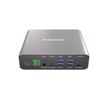 Krisdonia 100W Laptop Power Bank, 32000mAh USB C Power Delivery Portable Char...