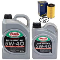 MotoröL Set 5W-40 Vollsynth Meguin 6 Liter + ÖLfilter FüR Bmw Mercedes Opel Saab