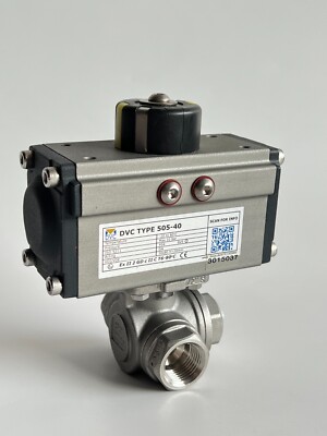 Dvc Type 505-40 Pneumatic Stainless Threaded 3-way Ball Valve