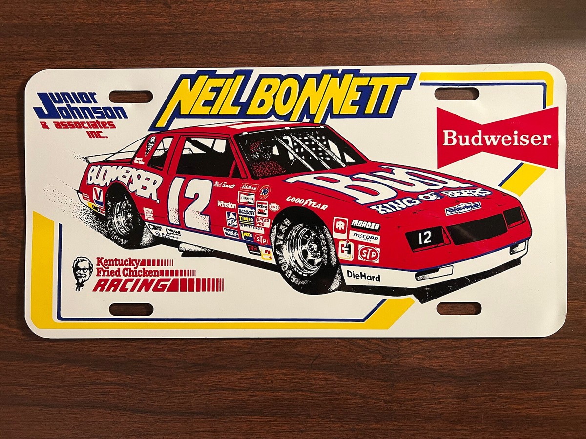 Vintage Neil Bonnet Alabama Gang NASCAR Racing Budweiser License