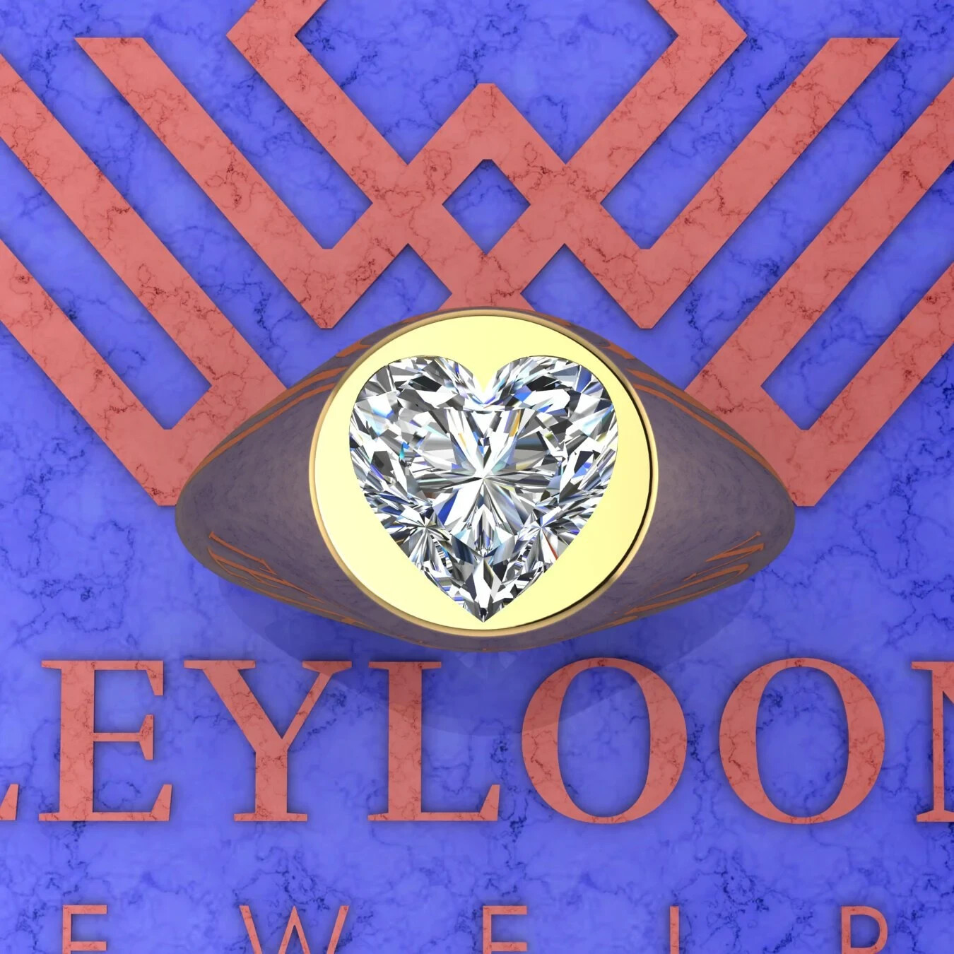 3 CT Heart Cut D Color 10K Gold Moissanite Engagement Ring for Him or Her