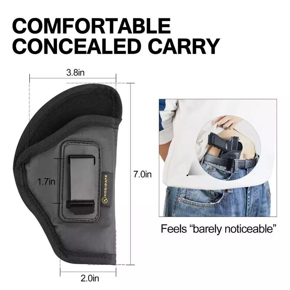 IWB Soft Leather Gun Pistol Holster Tactical Concealed Carry pouch