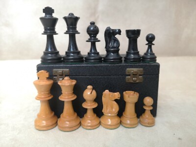 Alt Staunton Design Schachspiel Holzkiste Wood Chess Set Wood Box