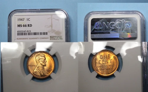 1947-P WHEAT CENT NGC MS 66 RD #6-3-11