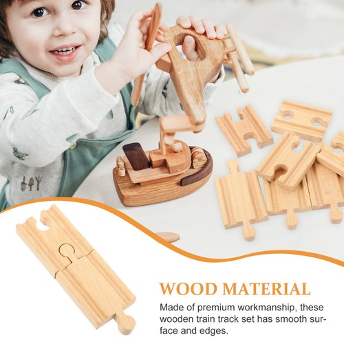 8pcs Wooden Train Track Supplies for Safe and Fun Railway Play - Picture 2 of 12