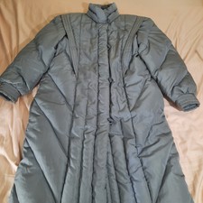 Womens Down Overcoat M Medium 44 Gray Trench Coat Windsor Bay*