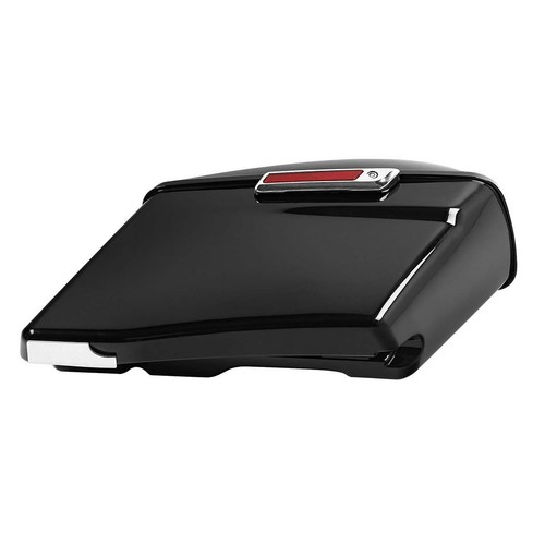 Vivid Black 4" Stretched Hard Saddlebags Fit For Harley Touring Models 1993-2013 - Picture 8 of 11