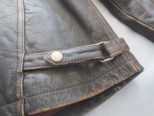 Vintage Hard to Find Heavy Thick Soft Leather Danier Motorcycle Jacket - Large - Picture 18 of 19