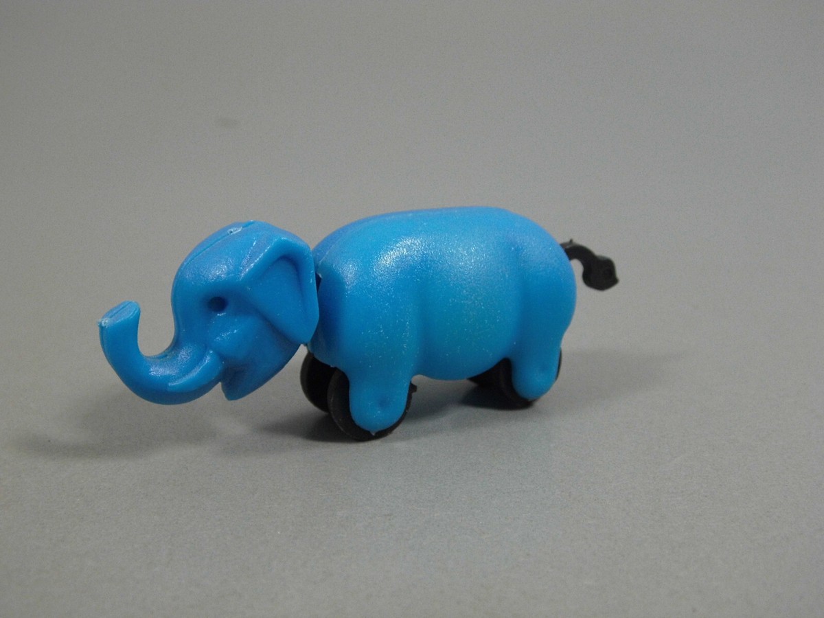 Juguete: Animal con Ruedas Elefante (Azul)