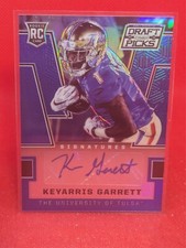 Keyarris Garrett 2016 Prizm Draft Blue Auto #249 Tulsa Panthers RC Rookie